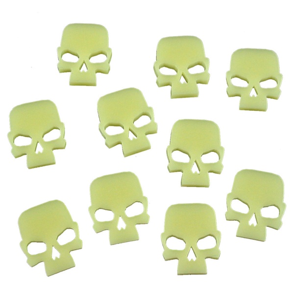 Gothic Skull Tokens, Ivory (10)