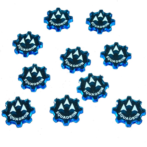 SW: Armada Squadron Command Tokens, Fluorescent Blue (10) - SPECIAL ORDER!