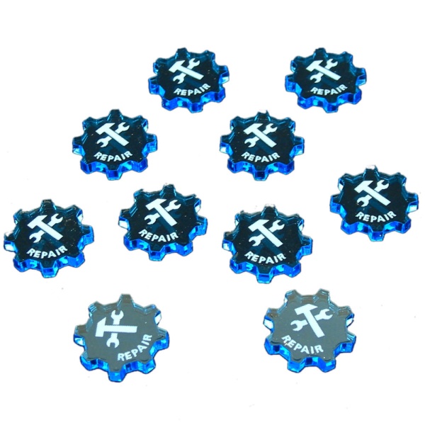 SW: Armada Repair Command Tokens, Fluorescent Blue (10) - SPECIAL ORDER!