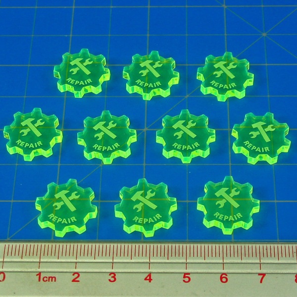 SW: Armada Repair Command Tokens, Fluorescent Green (10) - SPECIAL ORDER!