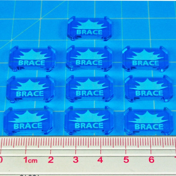 SW: Armada Brace Defense Tokens, Fluorescent Blue (10) - SPECIAL ORDER!