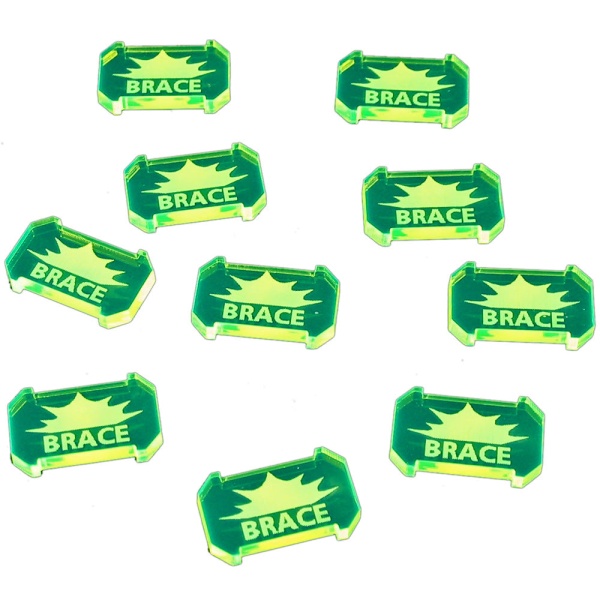 SW: Armada Brace Defense Tokens,Fluorescent Green (10) - SPECIAL ORDER!