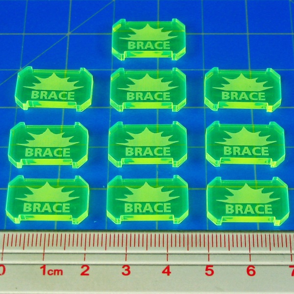 SW: Armada Brace Defense Tokens,Fluorescent Green (10) - SPECIAL ORDER!