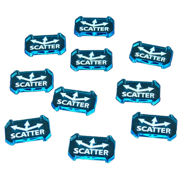 SW: Armada Scatter Defense Tokens, Fluorescent Blue (10) - SPECIAL ORDER!