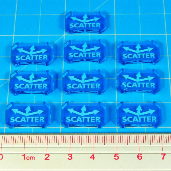 SW: Armada Scatter Defense Tokens, Fluorescent Blue (10) - SPECIAL ORDER!