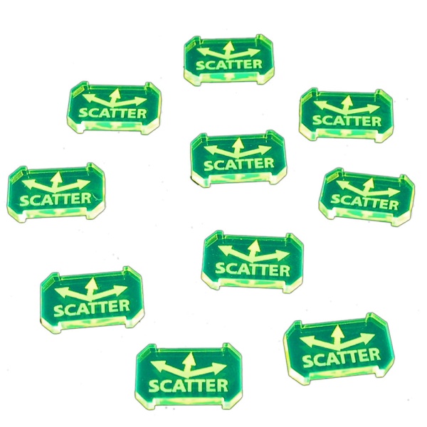 SW: Armada Scatter Defense Tokens, Fluorescent Green (10) - SPECIAL ORDER!