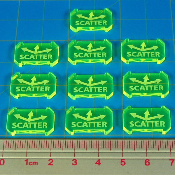 SW: Armada Scatter Defense Tokens, Fluorescent Green (10) - SPECIAL ORDER!