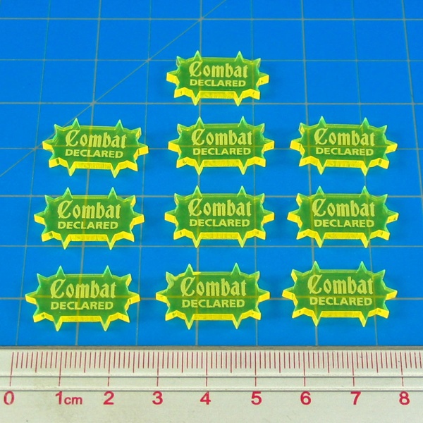 Combat Declared Tokens, AoS: 1st Ed, Fluorescent Yellow (10)