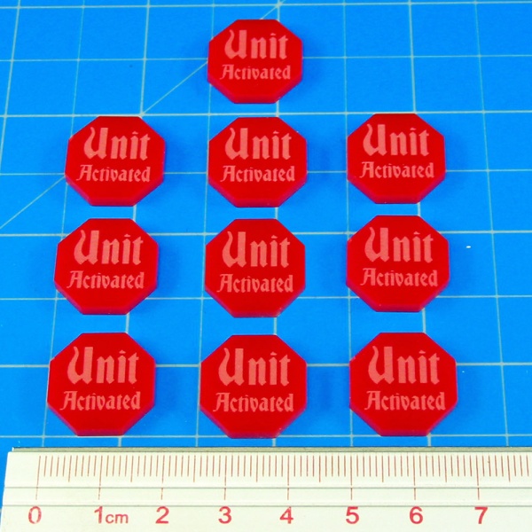 Unit Activated Tokens, Red (10) - SPECIAL ORDER!