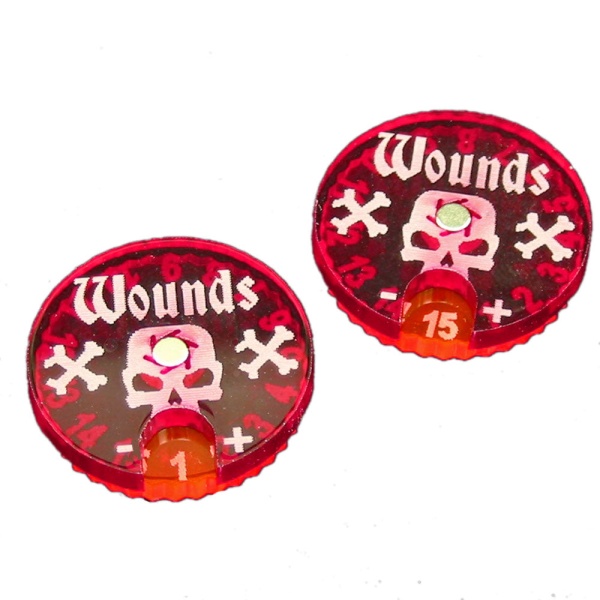 Wound Dials Numbered 0-15, Fluorescent Pink - SPECIAL ORDER!