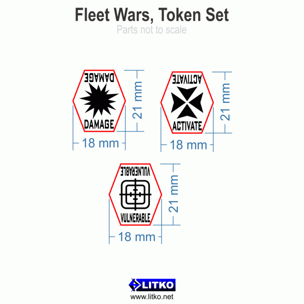 Fleet Wars Token Set, Multi-Color (45) - SPECIAL ORDER!