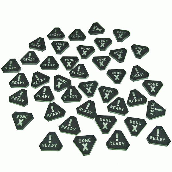 Terminator Ready-Done Tokens, Black (40) - SPECIAL ORDER!