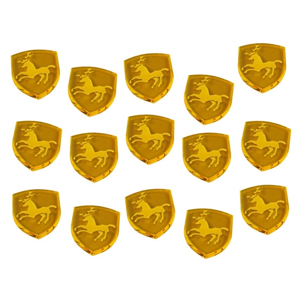 Thrones LCG, House Stag Power Tokens, Transparent Yellow (15) - SPECIAL ORDER!