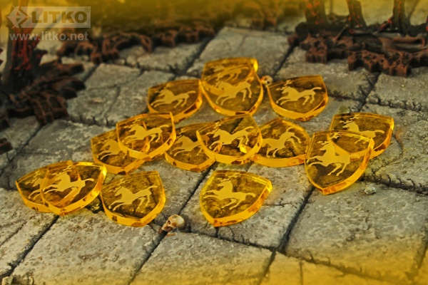 Thrones LCG, House Stag Power Tokens, Transparent Yellow (15) - SPECIAL ORDER!