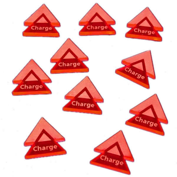 Charge Double Arrow Tokens, Fluorescent Pink (10) - SPECIAL ORDER!