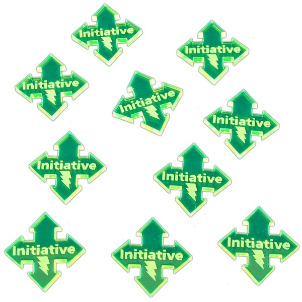 Initiative Tokens, Fluorescent Green (10) - SPECIAL ORDER!