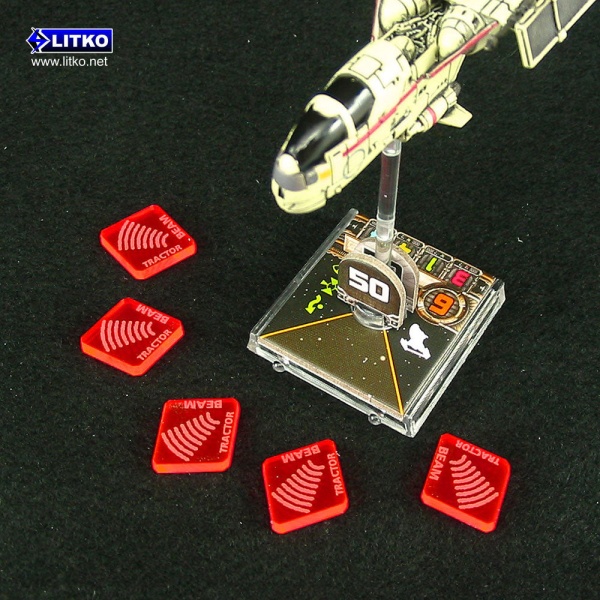 Space Fighter Tractor Beam Tokens, Fluorescent Pink (10) - SPECIAL ORDER!