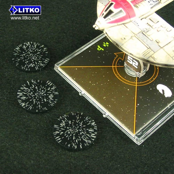 Space Fighter Micro Jump Tokens, Translucent Grey (3) - SPECIAL ORDER!