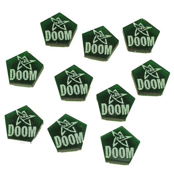 Cthulhu Elder Doom Tokens, Translucent Green (10)