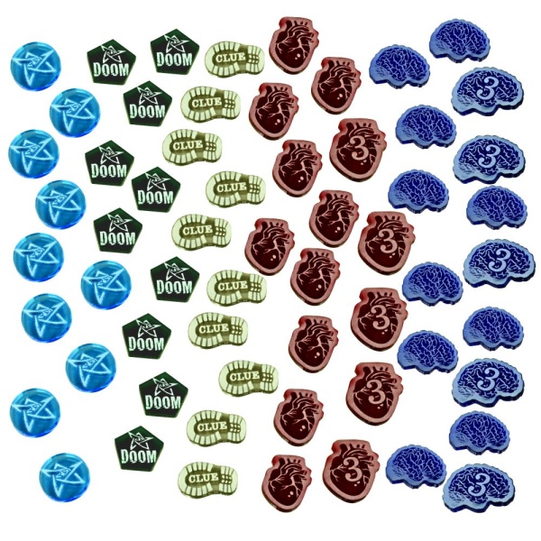 Cthulhu Elder Horror Game Token Set, Multi-Color (60) - SPECIAL ORDER!