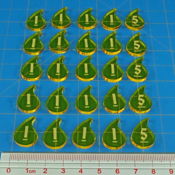 Dungeon Fatigue Tokens, Transparent Yellow (30) - SPECIAL ORDER!