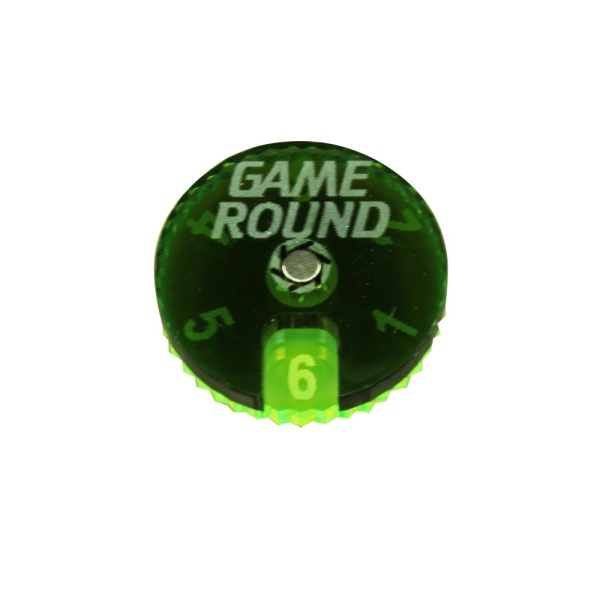 Game Round Dial, ST: Frontiers, Fluorescent Green and Translucent Grey - SPECIAL ORDER!