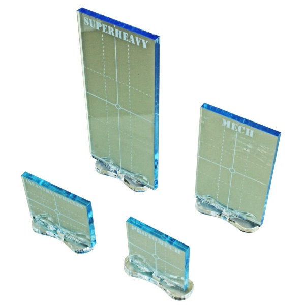 Practical Line of Sight Marker Set, Battletech, Transparent Light Blue (4) - SPECIAL ORDER!