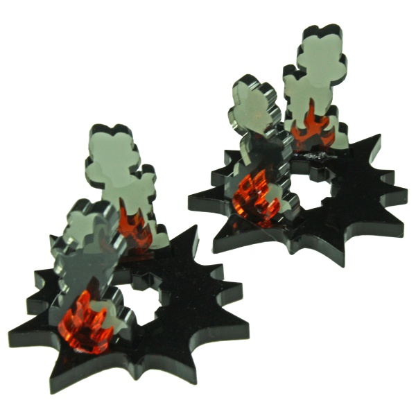 Mech Wreckage Markers (2) - SPECIAL ORDER!