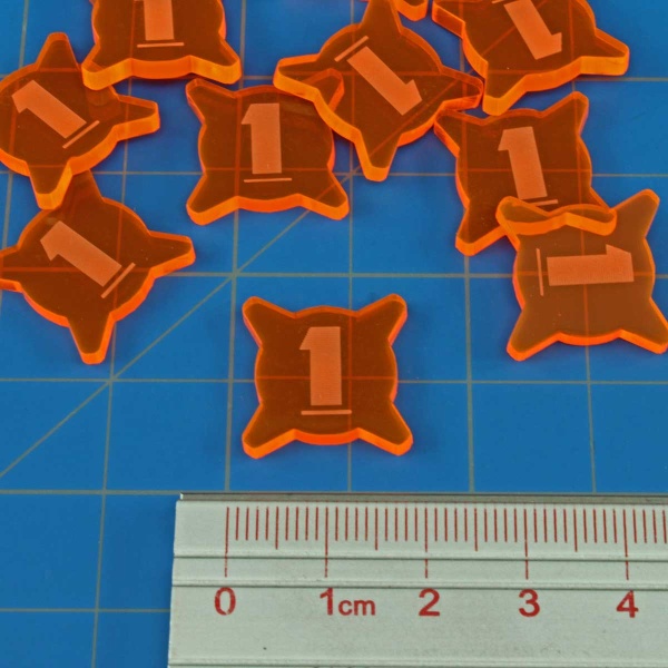 SW: Destiny 1 Damage Tokens, Fluorescent Orange (10) - SPECIAL ORDER!