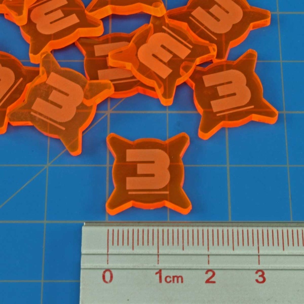 SW: Destiny 3 Damage Tokens, Fluorescent Orange (10) - SPECIAL ORDER!