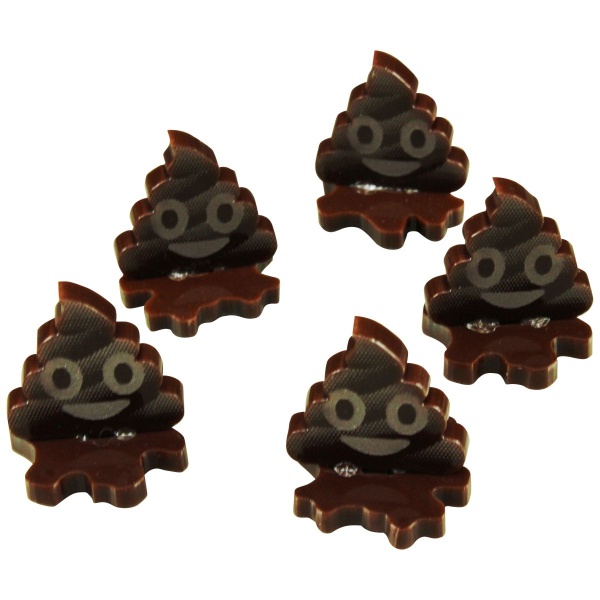 Poop Emoji Markers, Brown (5)