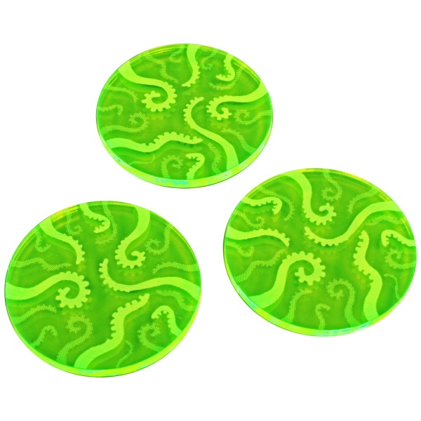 Cthulhu Tentacles, Sealed Gate Tokens, Fluorescent Green (3)