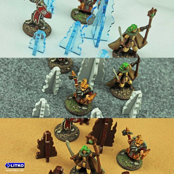 Stalagmite Terrain Marker Set, Brown (5) - SPECIAL ORDER!