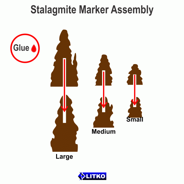 Stalagmite Terrain Marker Set, Brown (5) - SPECIAL ORDER!