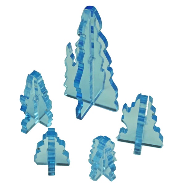 Stalagmite Terrain Marker Set, Transparent Light Blue  (5) - SPECIAL ORDER!