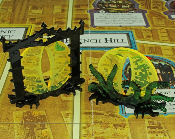 Cthulhu Evil Eye Sealed gate Tokens, Fluorescent Yellow (3)