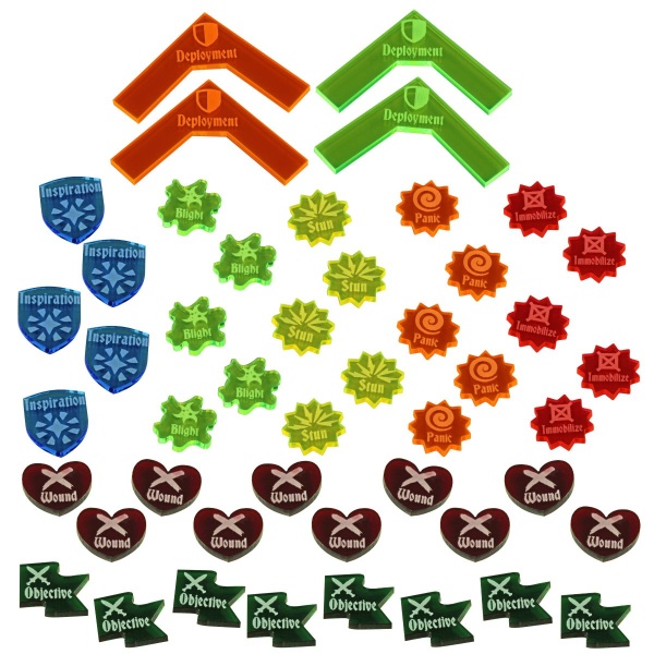 Rune Battles Combat Token Set, Multi-Color (47) - SPECIAL ORDER!