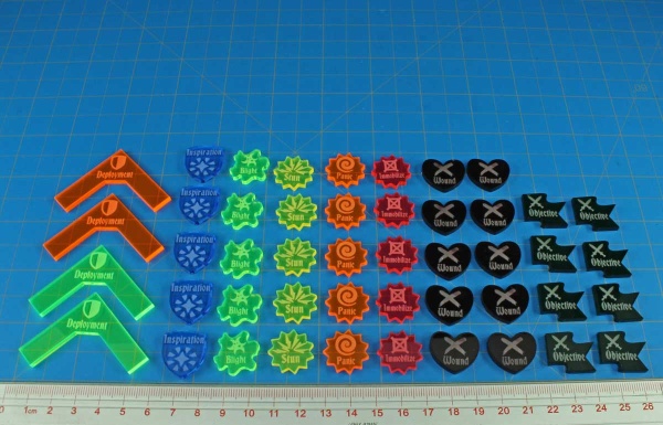 Rune Battles Combat Token Set, Multi-Color (47) - SPECIAL ORDER!