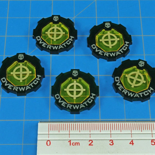 Armageddon Overwatch Token Set, Transparent Yellow & Translucent Green (5) - SPECIAL ORDER!