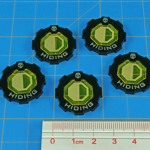 Armageddon Hiding Token Set, Transparent Yellow & Translucent Green (5) - SPECIAL ORDER!