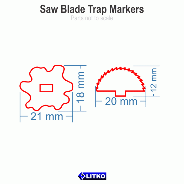 Fantasy RPG, Saw Blade Trap Markers (5)