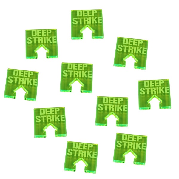 WHv8: Deep Strike Tokens, Fluorescent Green (10) - SPECIAL ORDER!