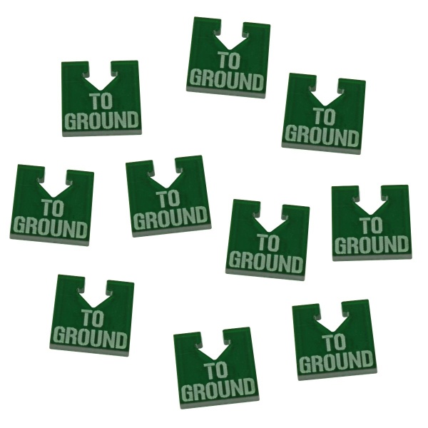 WHv8: To Ground Tokens, Translucent Green (10) - SPECIAL ORDER!