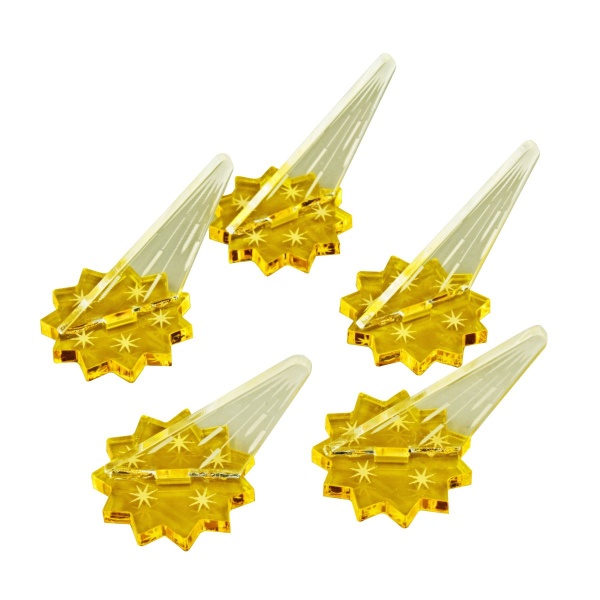 Dart Trap Markers, Transparent Yellow & Clear (5)