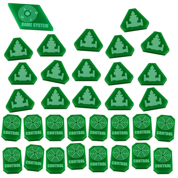 Command & Control Token Set, TI:4, Green (33) - SPECIAL ORDER!