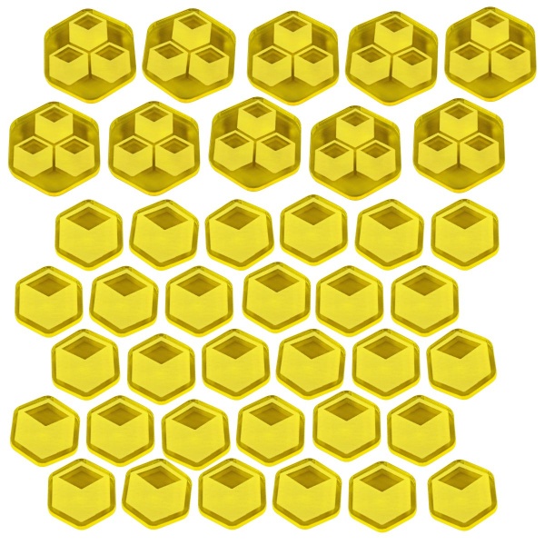 TI4: Trade Goods Token Set, Transparent Yellow (40) - SPECIAL ORDER!