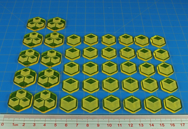 TI4: Trade Goods Token Set, Transparent Yellow (40) - SPECIAL ORDER!