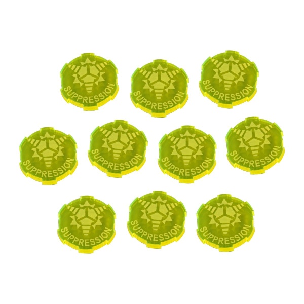 Suppression Tokens, SW: Legion, Fluorescent Yellow (10) - SPECIAL ORDER!