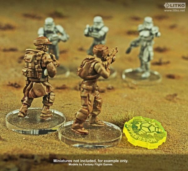 Suppression Tokens, SW: Legion, Fluorescent Yellow (10) - SPECIAL ORDER!