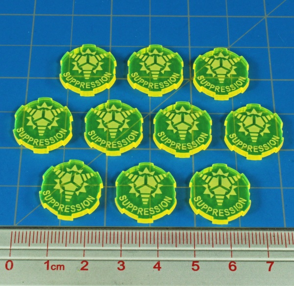 Suppression Tokens, SW: Legion, Fluorescent Yellow (10) - SPECIAL ORDER!